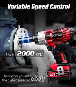 Cordless Impact Wrench 1/2 Impact Gun withTorque 330 ft lb Power Impact Wrenches