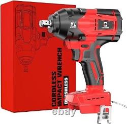 Cordless Impact Wrench 1/2 inch for Milwaukee 18V Battery, 600FT-LBS(No Battery)