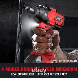 Cordless Impact Wrench 1/2 inch for Milwaukee 18V Battery, 600FT-LBS(No Battery)