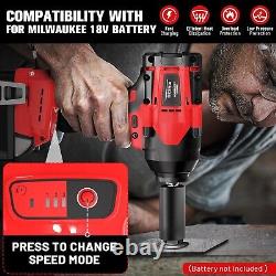 Cordless Impact Wrench 1/2 inch for Milwaukee 18V Battery, 600FT-LBS(No Battery)