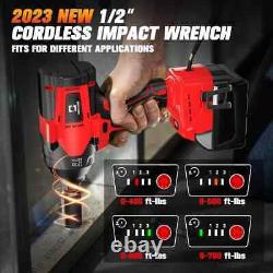 Cordless Impact Wrench 1/2 inch for Milwaukee 18V Battery, 600FT-LBS(No Battery)