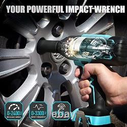 Cordless Impact Wrench, 20V Impact Gun, 1/2'' Drive, 330 Ft/lbs Max Torque, w