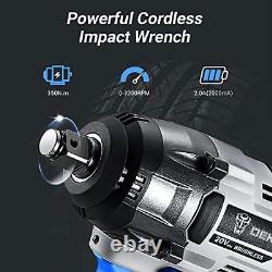 Cordless Impact Wrench, 20V Power Impact Wrenches, 1/2 Impact Wrench Chuck