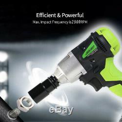 Cordless Impact Wrench Electric Power Set LED Light Li-lon Battery Car Repairing