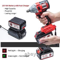 Cordless Impact Wrench JSD 20V Electric Impact Driver 4.0Ah Battery, Brushless