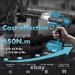 Cordless Impact Wrench, SeeSii Brushless Impact Wrench 1/2 inch Max Torque