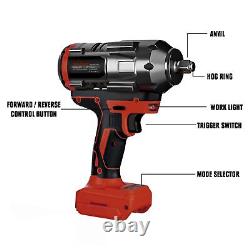 Cordless Impact Wrench for Milwaukee 18V Battery (No Battery) 1/2 Brushless