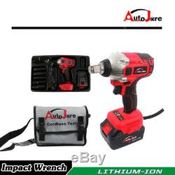 Cordless impact wrench 1/2 inch battery charger powerful 18V 20V Brushless