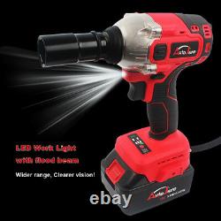 Cordless impact wrench 1/2inch battery charger rattle gun power tool set drill