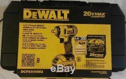 DEWALT 20 Volt Max Lithium Ion 1/2. Cordless Impact Wrench Kit DCF880HM2