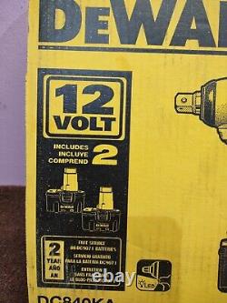 DEWALT DC840KA 12V 1/2 Compact Impact Wrench Kit WithBatteries & Charger! NEW
