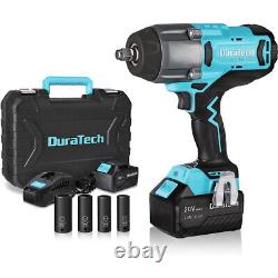 DURATECH 20V Cordless Impact Wrench Sets 1/2 Brushless Impact Driver 600 Ft-Lbs