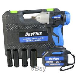 Dayplus New In Box Cordless 1/2 High Torque Impact Wrench 21V 2X Li-Lon Battery