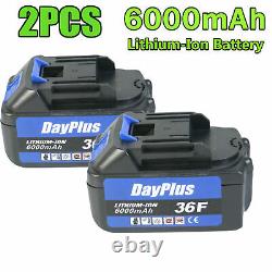Dayplus Pack In Box Cordless 1/2 High Torque 21V Impact Wrench 2 Li-Lon Battery