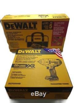 DeWalt 20V Cordless 1/2 Brushless Impact Wrench USA Made DCF899HB with DCB205CK