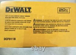 Dewalt DCF911B 20V Max 1/2 in Cordless Impact Wrench with Hog Ring Tool Only New