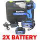 Electric Cordless 21V Impact Wrench Gun 1/2 Brushless Driver with Battery Charge