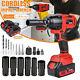 Electric Cordless Impact Wrench Gun 1/2'' Driver 1500Nm with 2 Battery Sockets Set