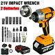 Electric Impact Wrench Cordless Brushless 1/2 520Nm Torque Drill with Battery US