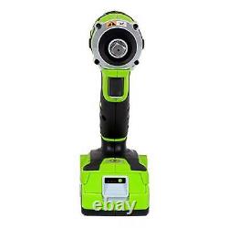 Greenworks 24V Cordless Impact Wrench with Batteries and Charger 3800302