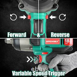 HYCHIKA Cordless Electric Impact Wrench 1/2'' Driver 350Nm/Li-ion Battery