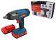 Heavy Duty 24v Lithium 1/2 Cordless Impact Wrench Ratchet & 2 Batteries In Case