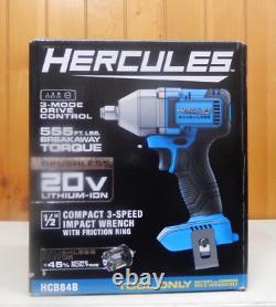 Hercules 20V Brushless Cordless 1/2 in. High Torque Impact Wrench HCB86B NEW