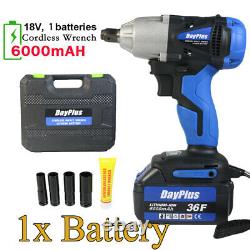 High Torque Powerful Cordless Impact Wrench Car Tire Lug Nut Removal Emergency