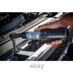 Husky 3/8 in. 12-Volt Battery Cordless Ratchet Driver Powered Torque Repair Tool