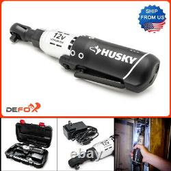 Husky Cordless Ratchet 3/8 in. Driver Torque Repair Tool 12 V Built-in Battery
