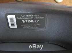 INGERSOLL-RAND Cordless Impact Wrench Kit W7150-K2, 2 Batteries