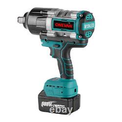 Impact Wrench Cordless 3/4'' Brushless High Power Driver 2100N. M with2 x Batteries