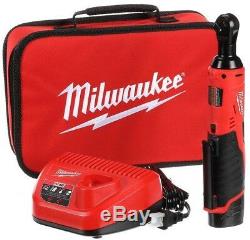 Impact Wrench Cordless 3/8 Ratchet Kit 12-V Lithium-Ion Battery Charger and Bag