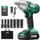 KIMO 20V Cordless Impact Wrench 1/2 inch, 2000 In-Lbs & High Torque 3400 IPM