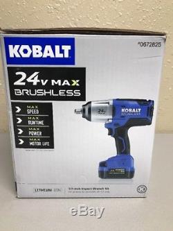 Kobalt 24V Max Impact Wrench Cordless Brushless KIW-1524A-03 (New)