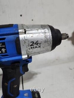 Kobalt KIW 5024B-03 Max 24 Volt Brushless 1/2 Impact Wrench withBattery + Charger