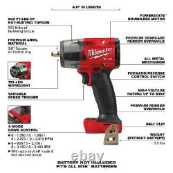M18 FUEL GEN-2 18V Mid Torque and Compact Cordless 3/8 in Impact Wrench (2-Tool)