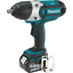 Makita Impact Wrench Kit 1/2 in. Sq. Drive 18-Volt Lithium-Ion Battery Charger
