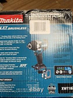 Makita XWT18Z 18V LXT Mid-Torque Impact Wrench withDetent Anvil (Tool Only)
