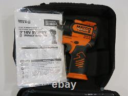 Matco Tools MCL1614SIW Orange 16V Infinium 3/8 Stubby Impact Wrench Cordless