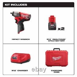 Milwaukee 2454-22 M12 FUEL 3/8 Cordless Impact Wrench Kit with Carrying Case