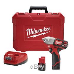 Milwaukee 2463-22 M12 12V Cordless Lithium-Ion 3/8 in. Impact Wrench Kit New