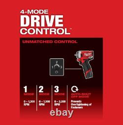 Milwaukee 2552-20 M12 FUEL 1/4 Cordless Stubby Impact Wrench (Bare Tool Only)