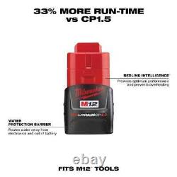 Milwaukee 2552-20 M12 FUEL Cordless Stubby 1/4 in. Impact Wrench + 2.0Ah Battery