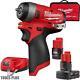 Milwaukee 2552-22 M12 FUEL Stubby Cordless 1/4 Impact Wrench with2 Batteries New