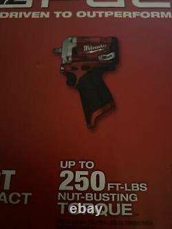Milwaukee 2554-20 M12 FUEL Stubby Cordless 3/8 Impact Wrench (Tool Only)
