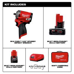 Milwaukee 2554-22 M12 FUEL 3/8 in. Impact Wrench Kit New + $20 eBay Gift Card