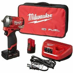 Milwaukee 2554-22 M12 FUEL Brushless Cordless Stubby 3/8 Impact Wrench Kit