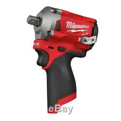 Milwaukee 2555P-20 M12 FUEL Li-Ion 1/2 in. Stubby Impact Wrench (BT) New