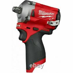 Milwaukee 2555-20 M12 FUEL 1/2 Stubby Impact Wrench Cordless Brushless NEW